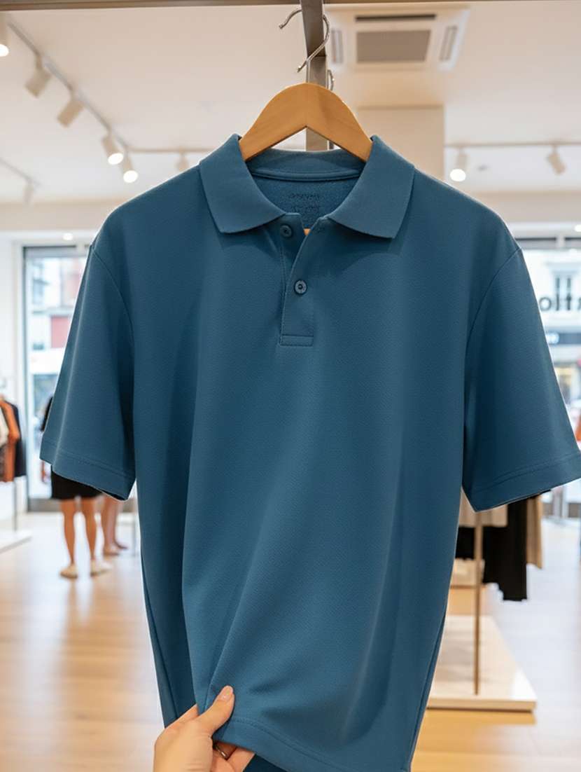 women solid short sleeve polo t-shirt - 22300914 -  Standard Image - 3