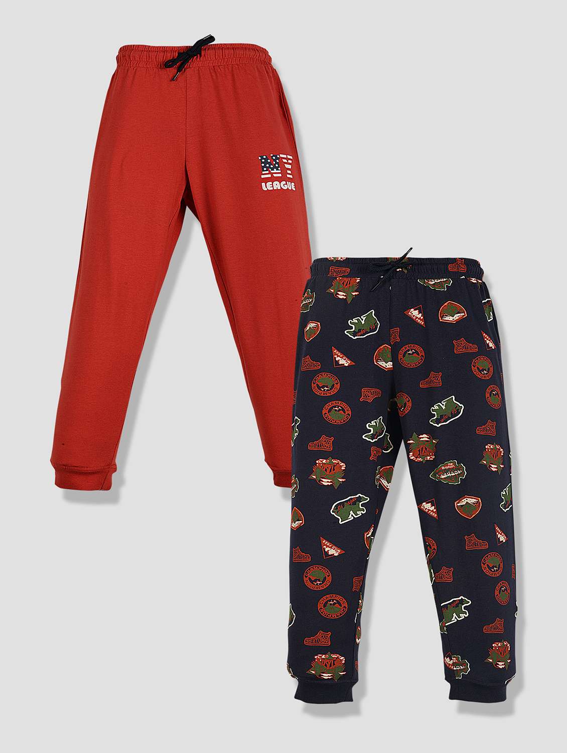 boys pack of 2 printed jogger