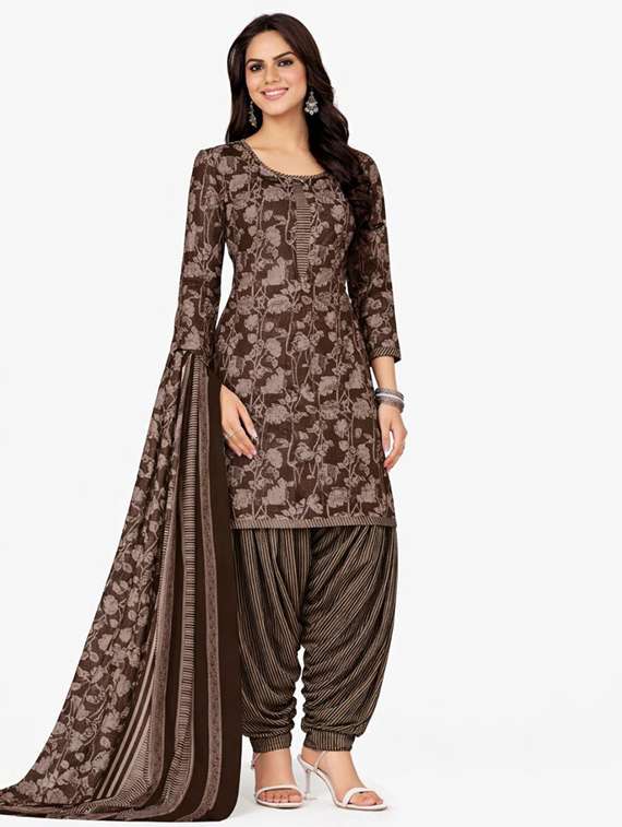 women floral printed unstitched suit set