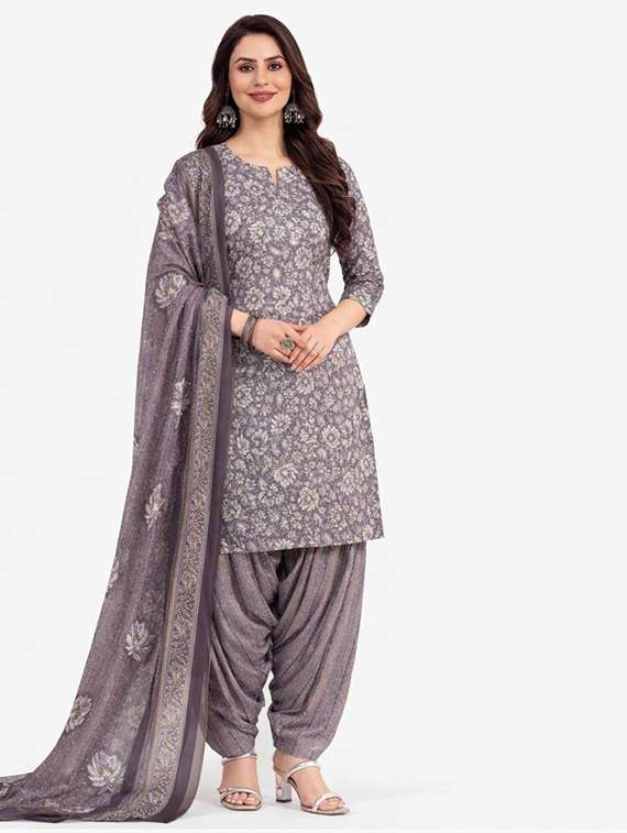 women floral printed unstitched suit set