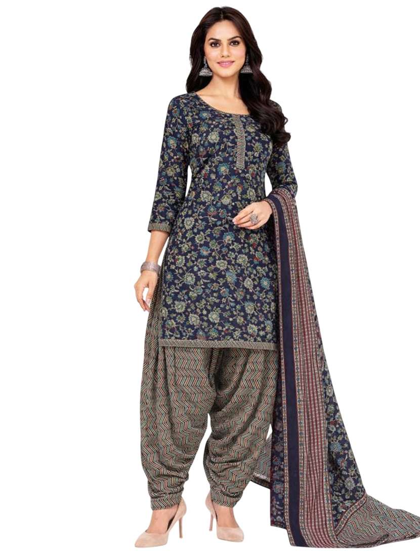 women floral printed unstitched suit set