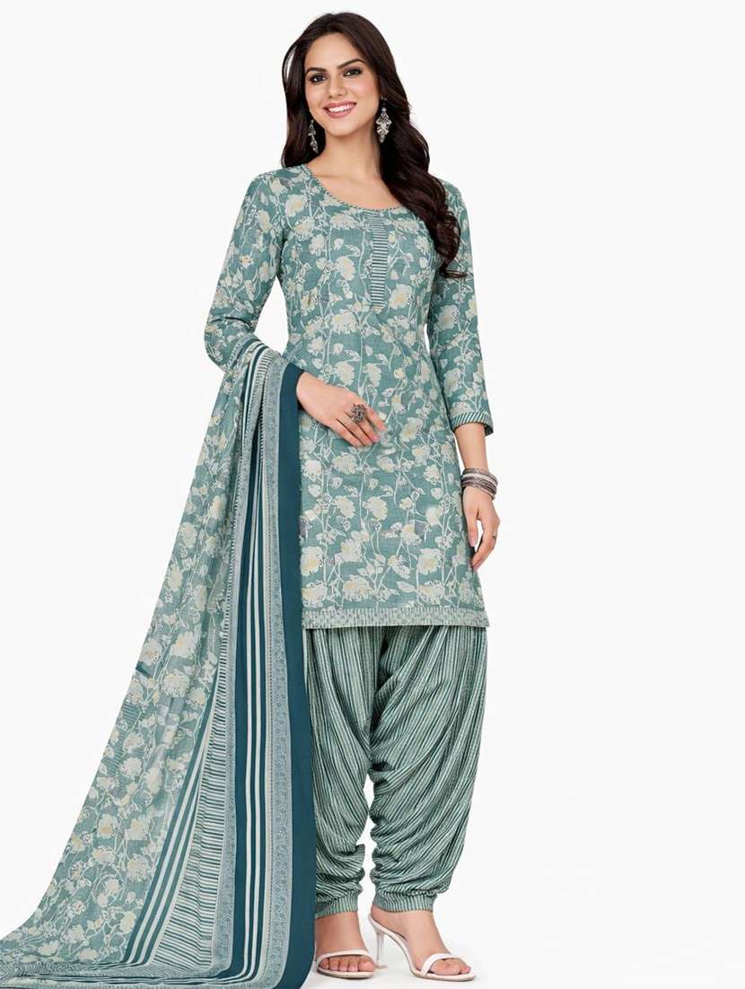 women floral printed unstitched suit set