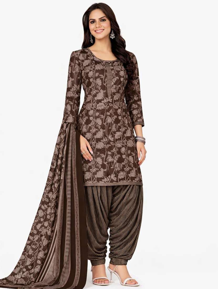 women floral printed unstitched suit set