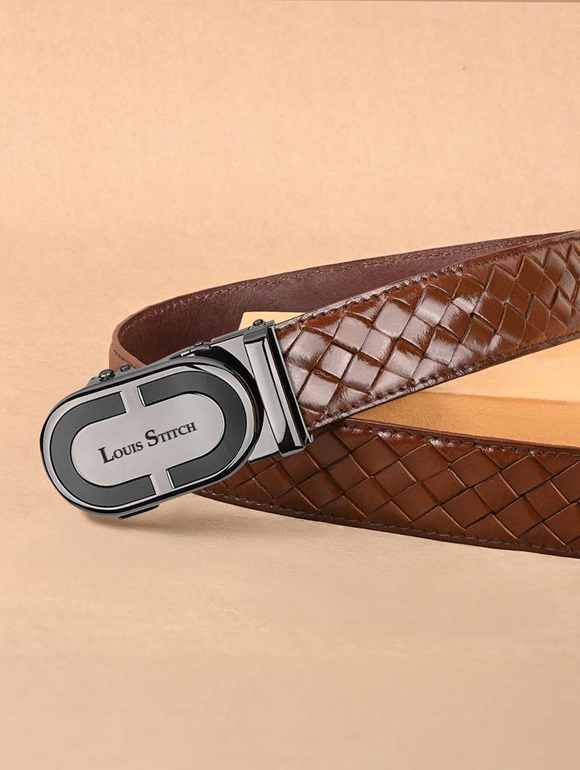 men tan leather belt