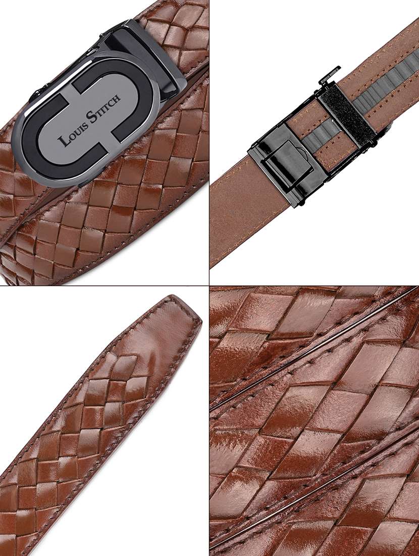 men tan leather belt - 22301570 -  Standard Image - 5