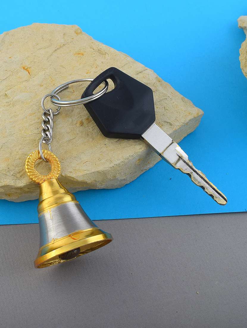 brass bell ghanti shaped keychain