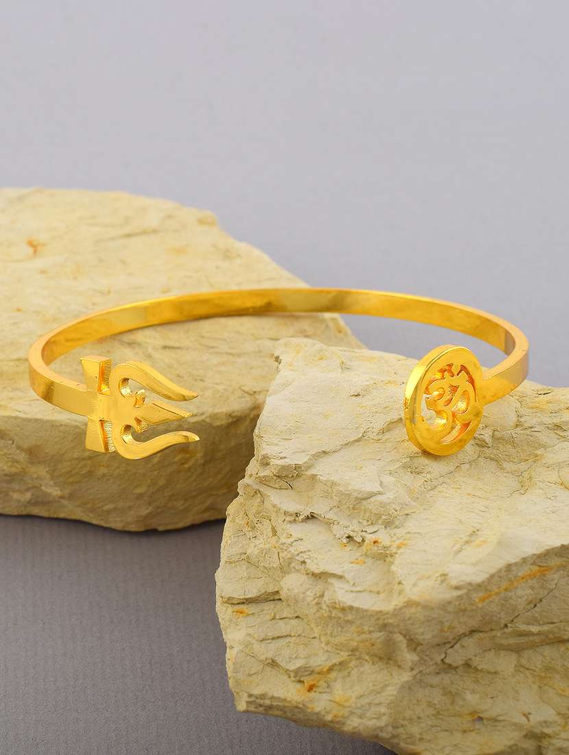 women gold brass adjustable bangle