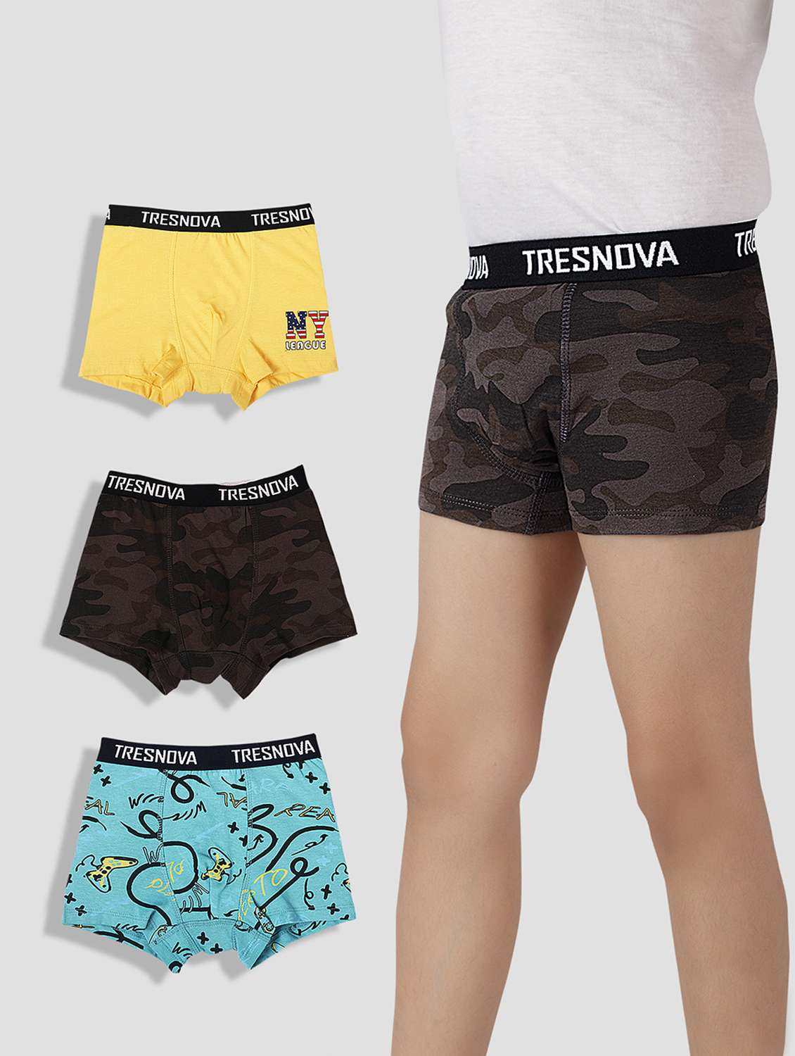 boys pack of 3 printed briefs