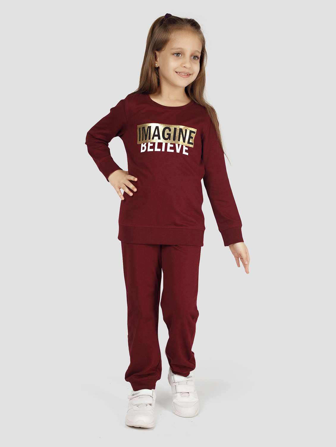 girls printed active wear co-ord set