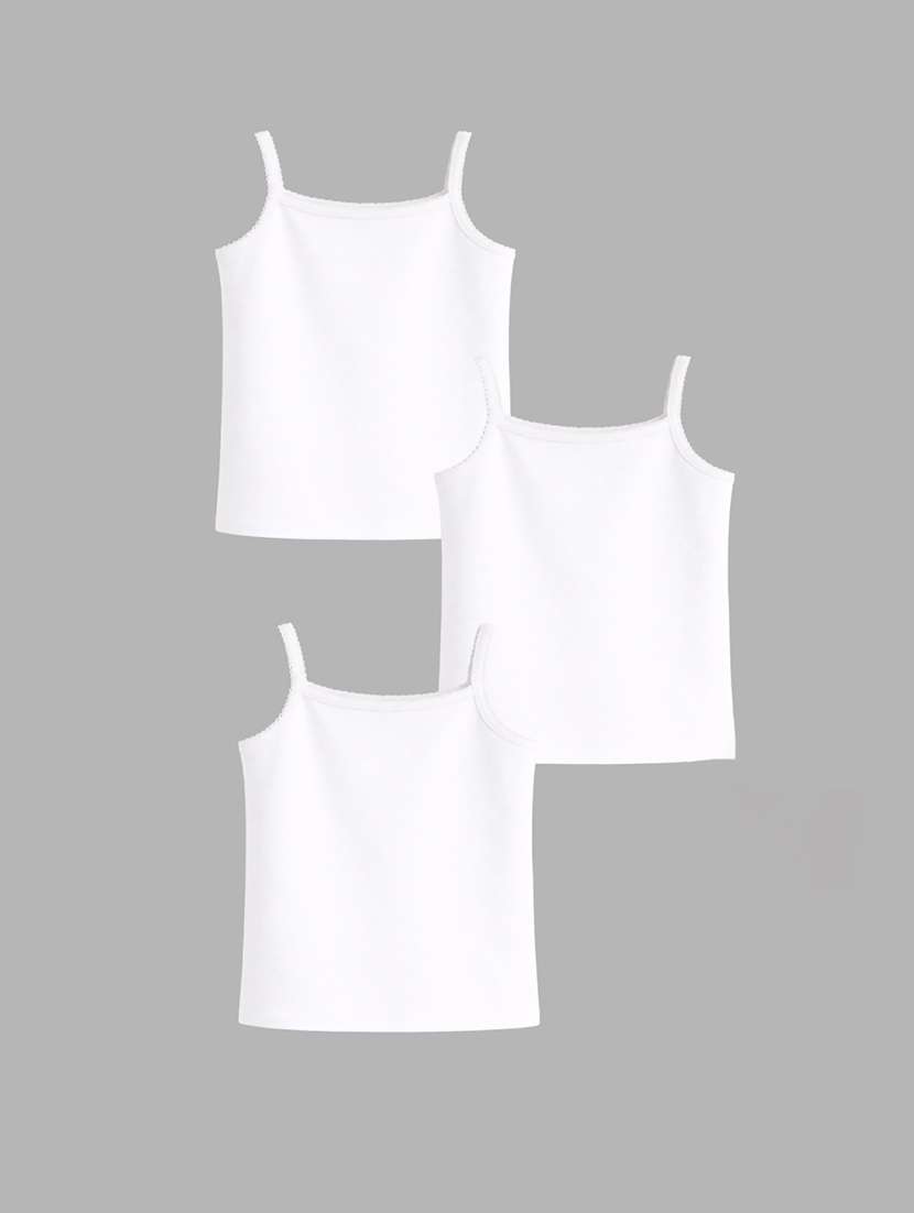 girls pack of 3 solid innerwear slip