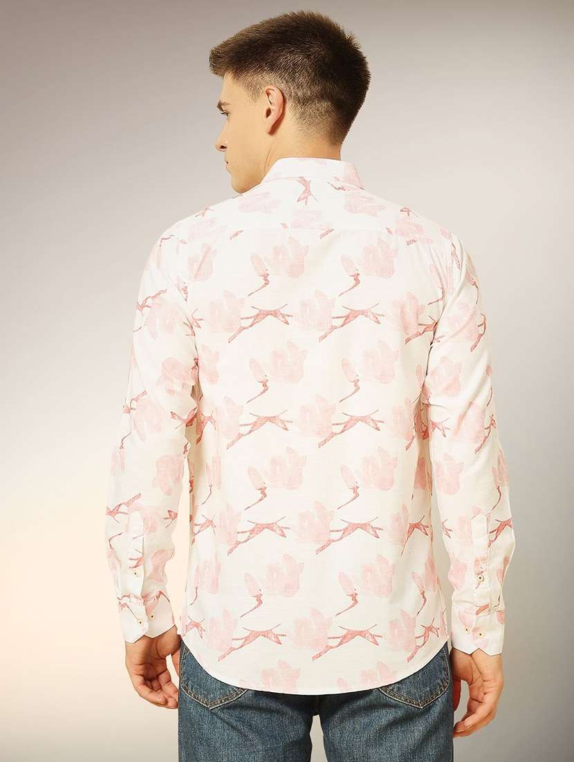 men printed long sleeve regular fit casual shirt - 22301714 -  Standard Image - 3