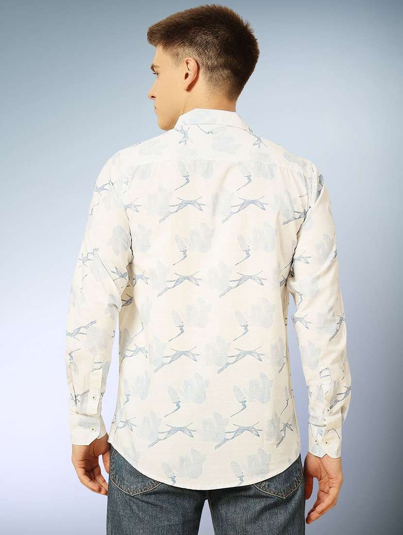 men printed long sleeve regular fit casual shirt - 22301716 -  Standard Image - 3