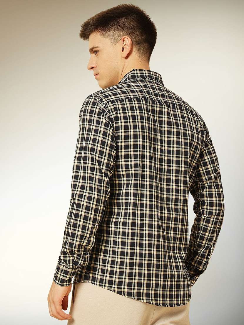 men checkered long sleeve regular fit casual shirt - 22301724 -  Standard Image - 3