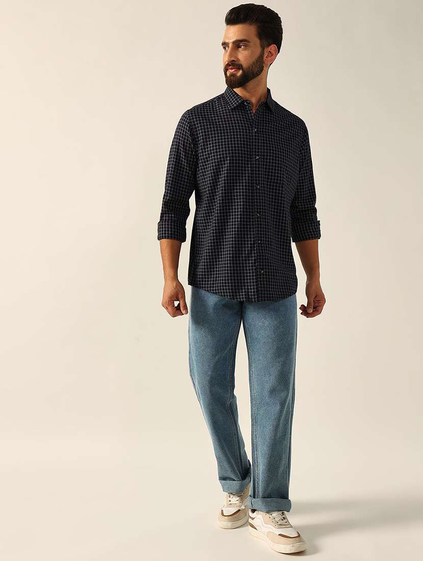 men checkered long sleeve regular fit casual shirt - 22301735 -  Standard Image - 3