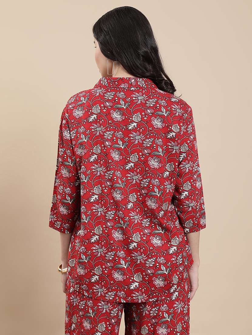 women floral print collared top - 22301821 -  Standard Image - 3