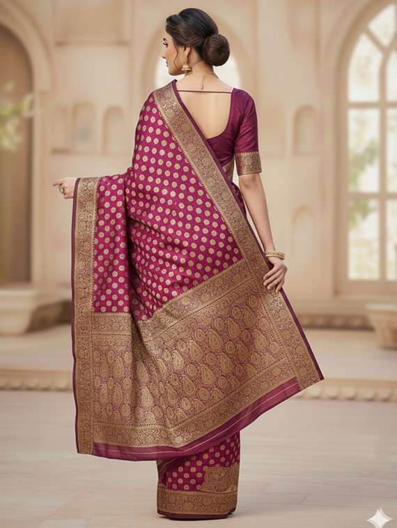 women self design banarasi saree with blouse - 22301880 -  Standard Image - 3