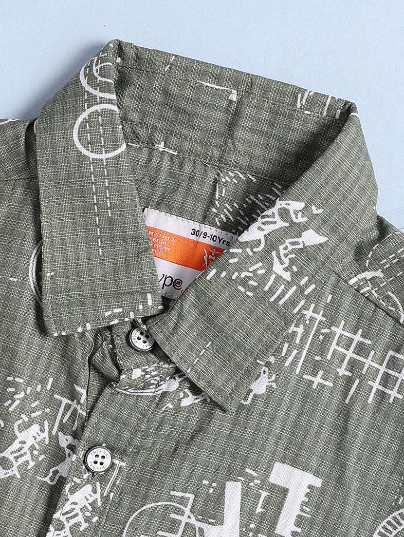 boys printed long sleeve collared shirt - 22302196 -  Standard Image - 3