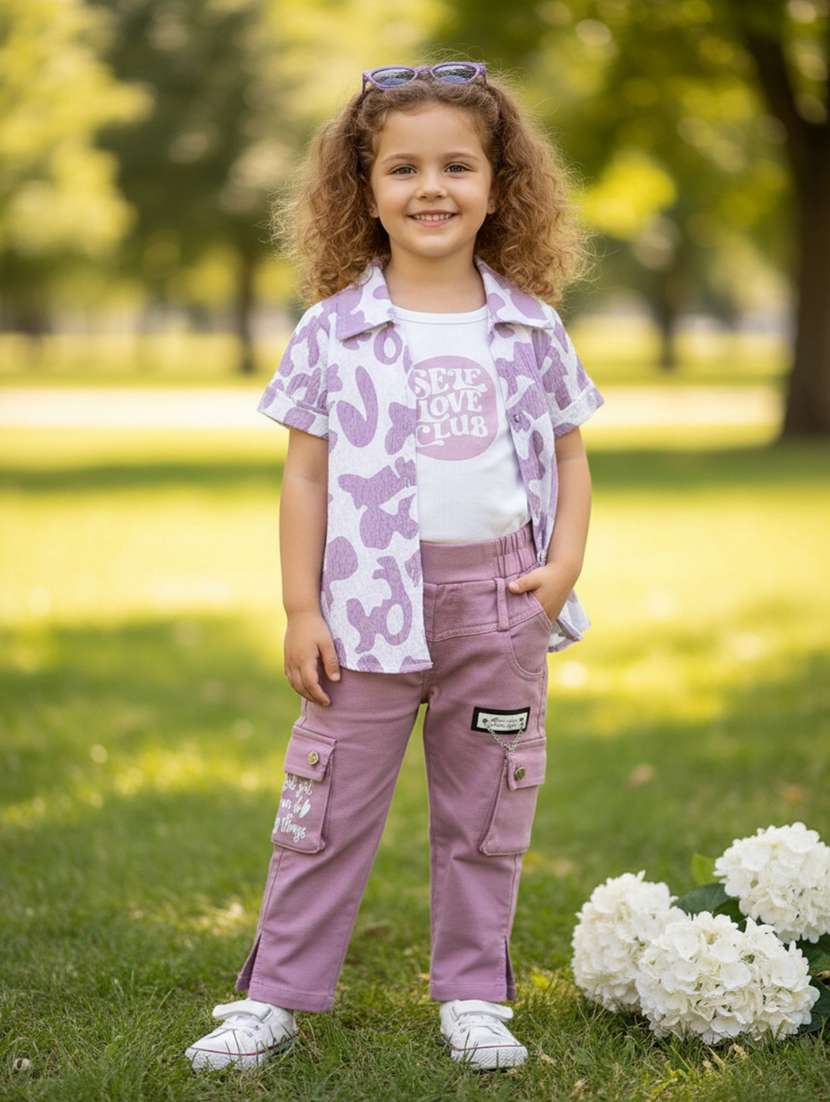 maroon cotton twin sets & jump suit