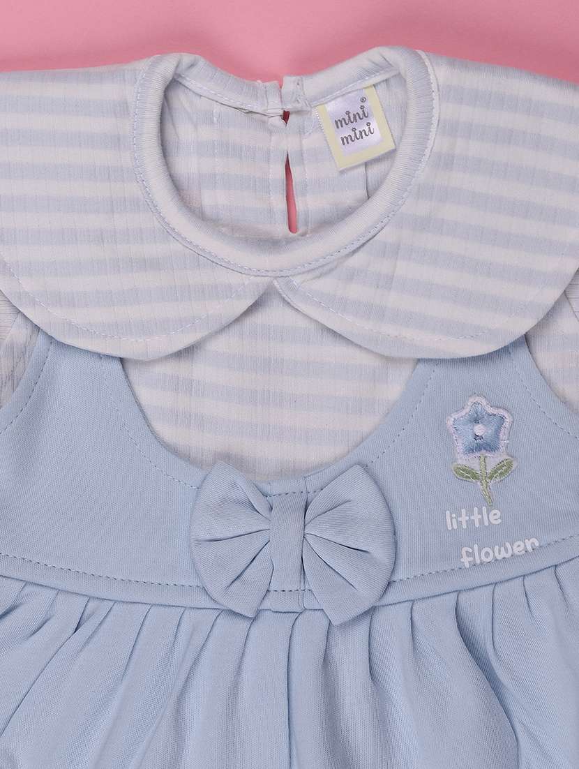 girls striped short sleeve frock with bloomer - 22302394 -  Standard Image - 5