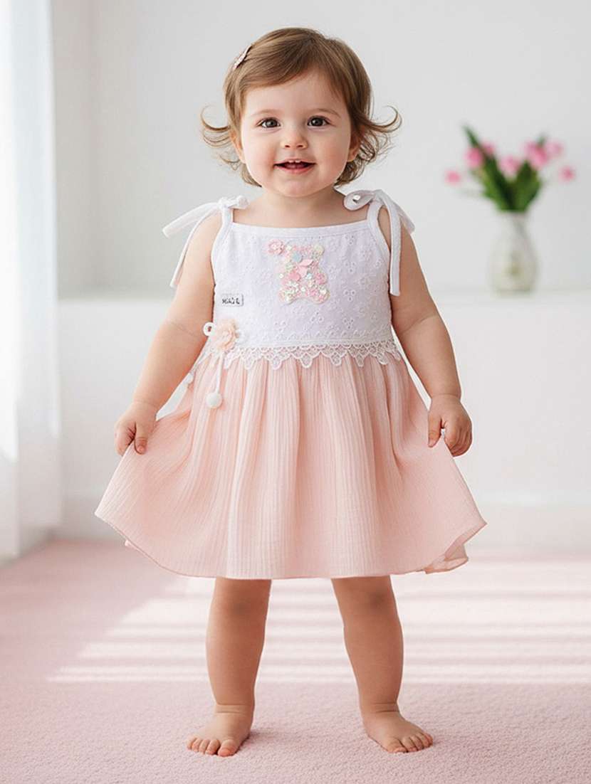 girls embellished sleeveless dress with blommer