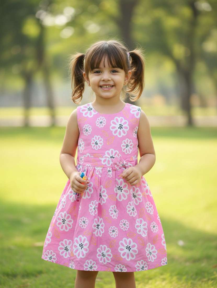 pink cotton frock