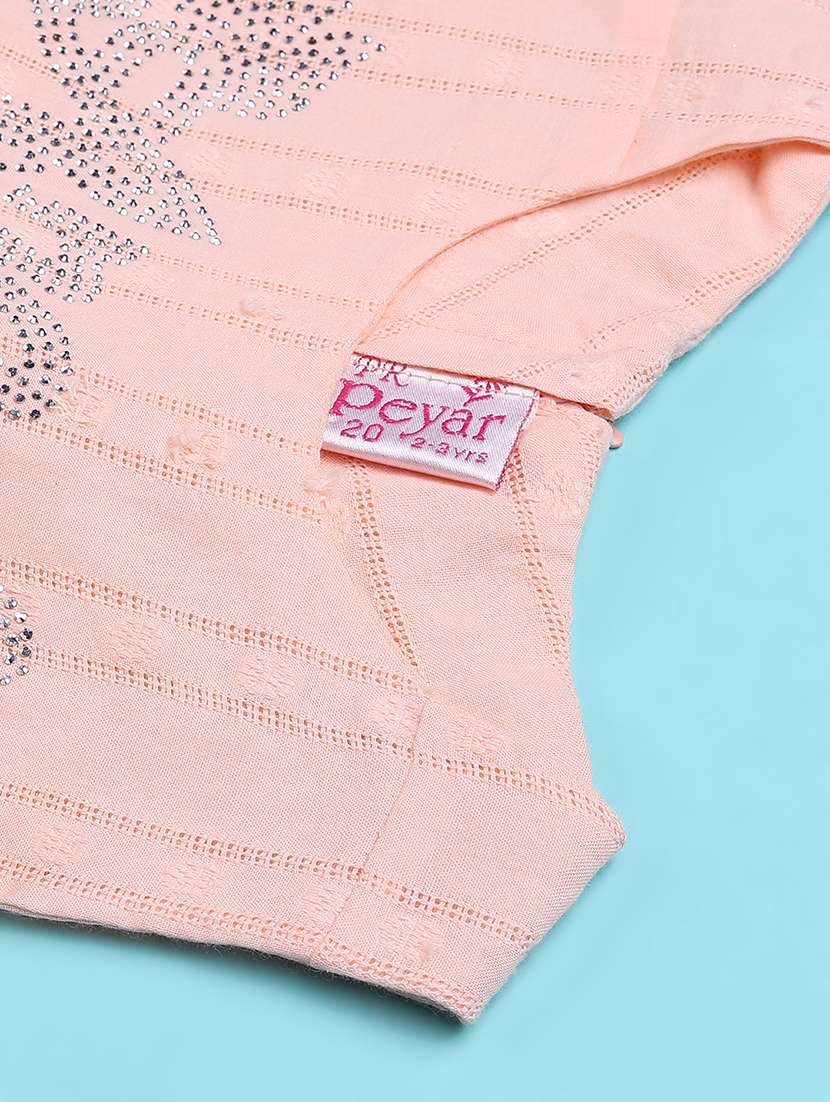 girls self designed sleeveless flared frock - 22302484 -  Standard Image - 3