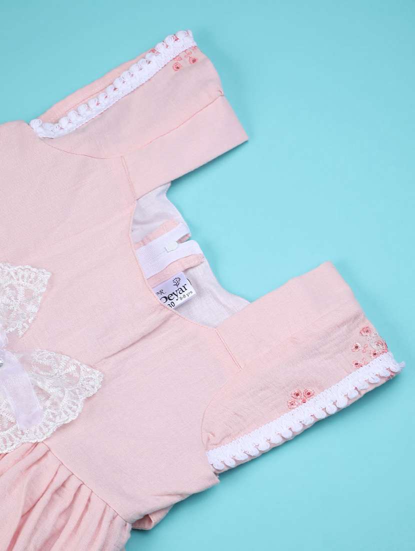 girls self designed sleeveless flared frock - 22302485 -  Standard Image - 3