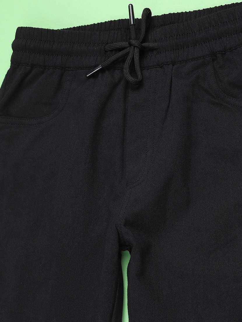 girls solid mid rise jogger - 22302496 -  Standard Image - 3