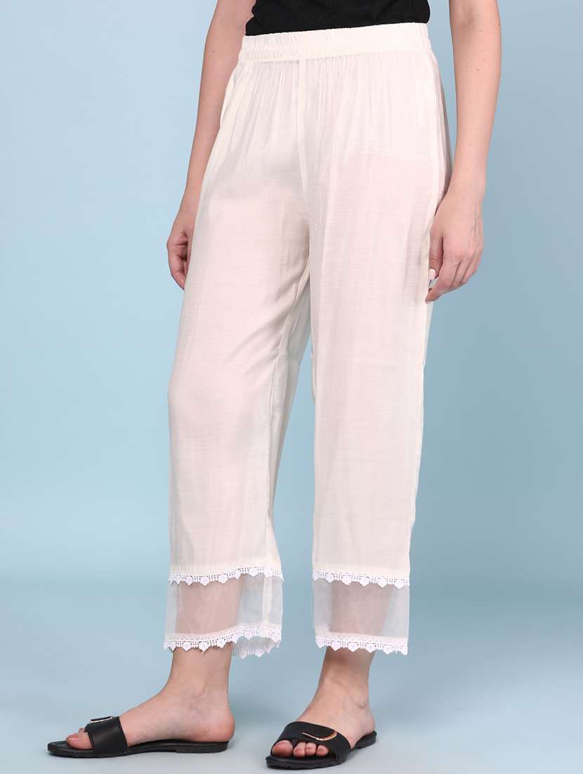 Women Solid Mid Rise Tapered Pant - 22302556 -  Standard Image - 3