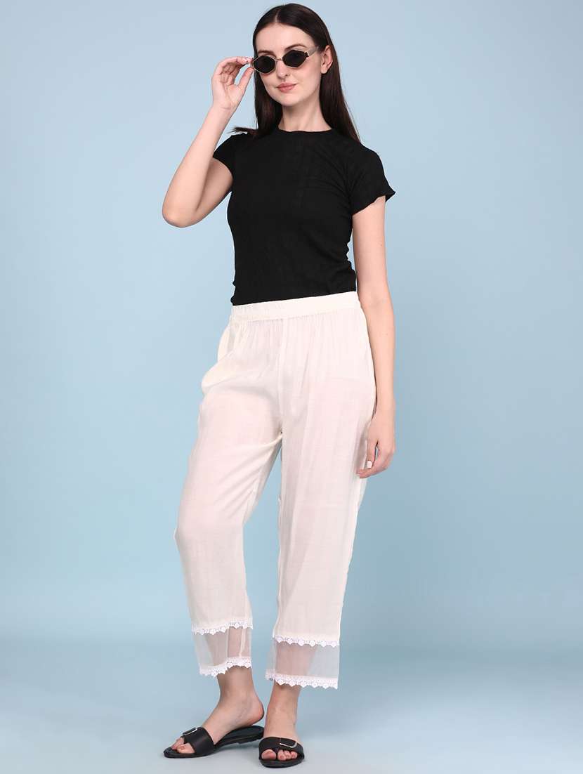 Women Solid Mid Rise Tapered Pant - 22302556 -  Standard Image - 5