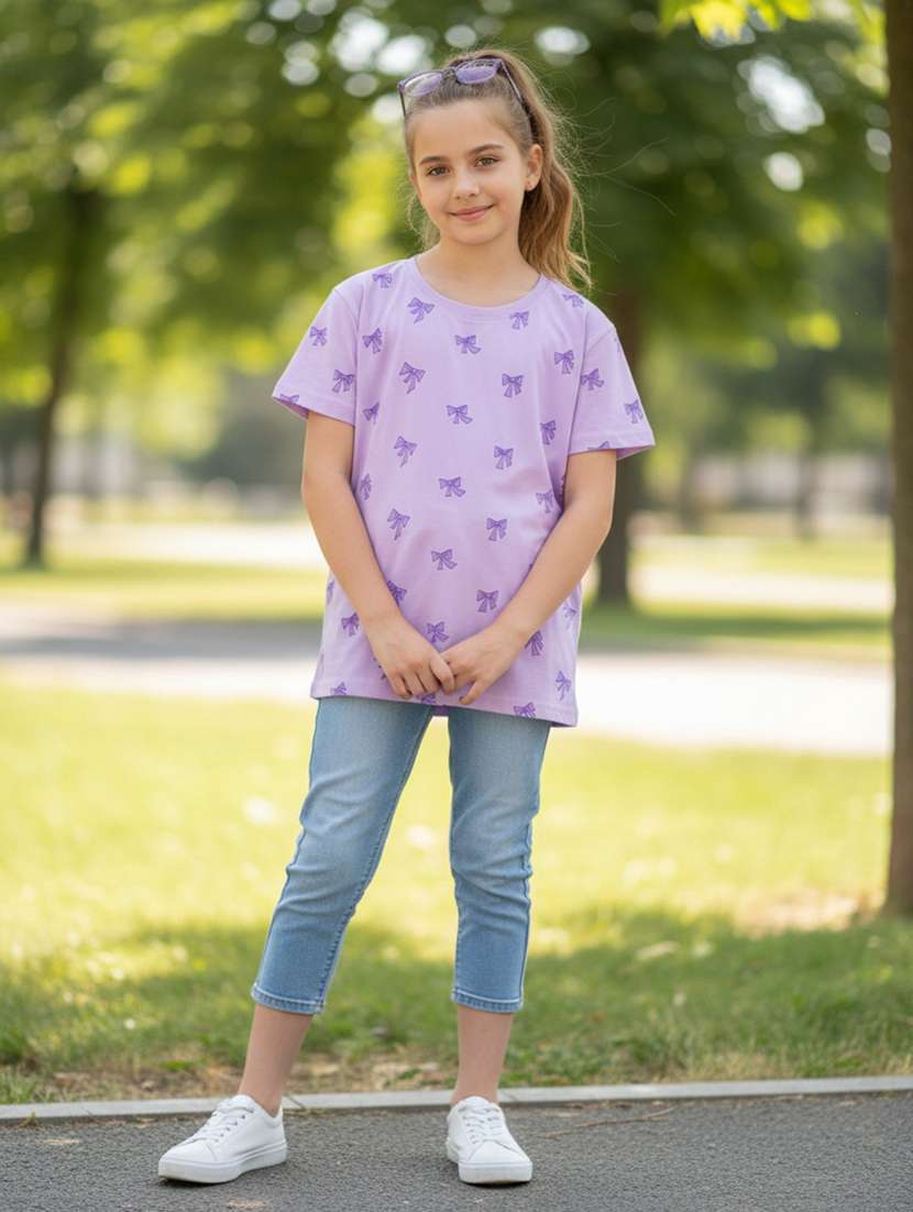 purple cotton blend tshirt
