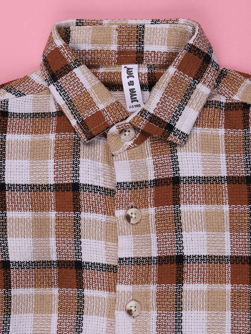 boys checkered collared short sleeve shirt - 22302727 -  Standard Image - 3