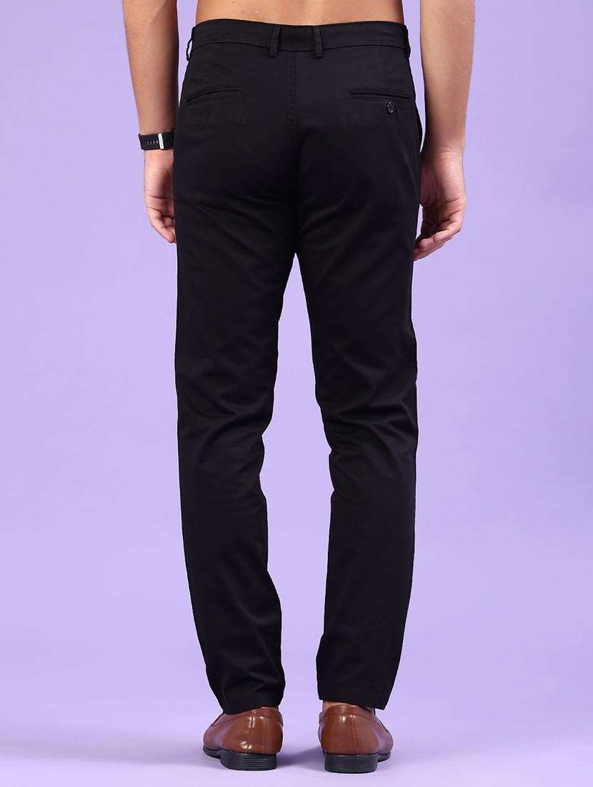 men solid mid rise chinos casual trouser - 22302739 -  Standard Image - 3