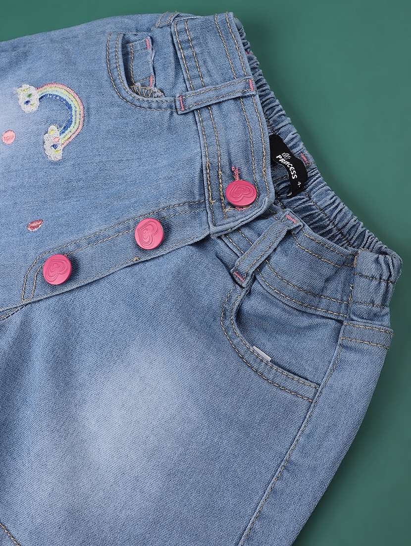kids blue denim shorts shorts & three fourth - 22302744 -  Standard Image - 3