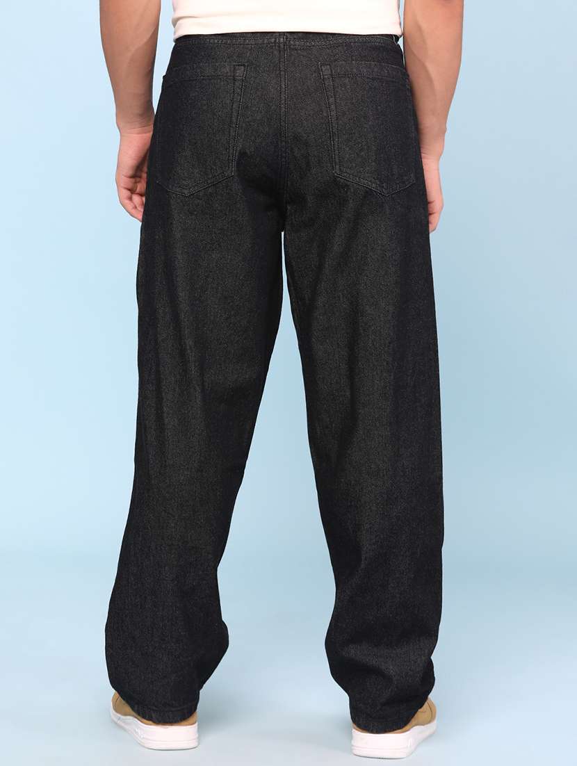 men solid mid rise baggy jeans - 22302757 -  Standard Image - 3