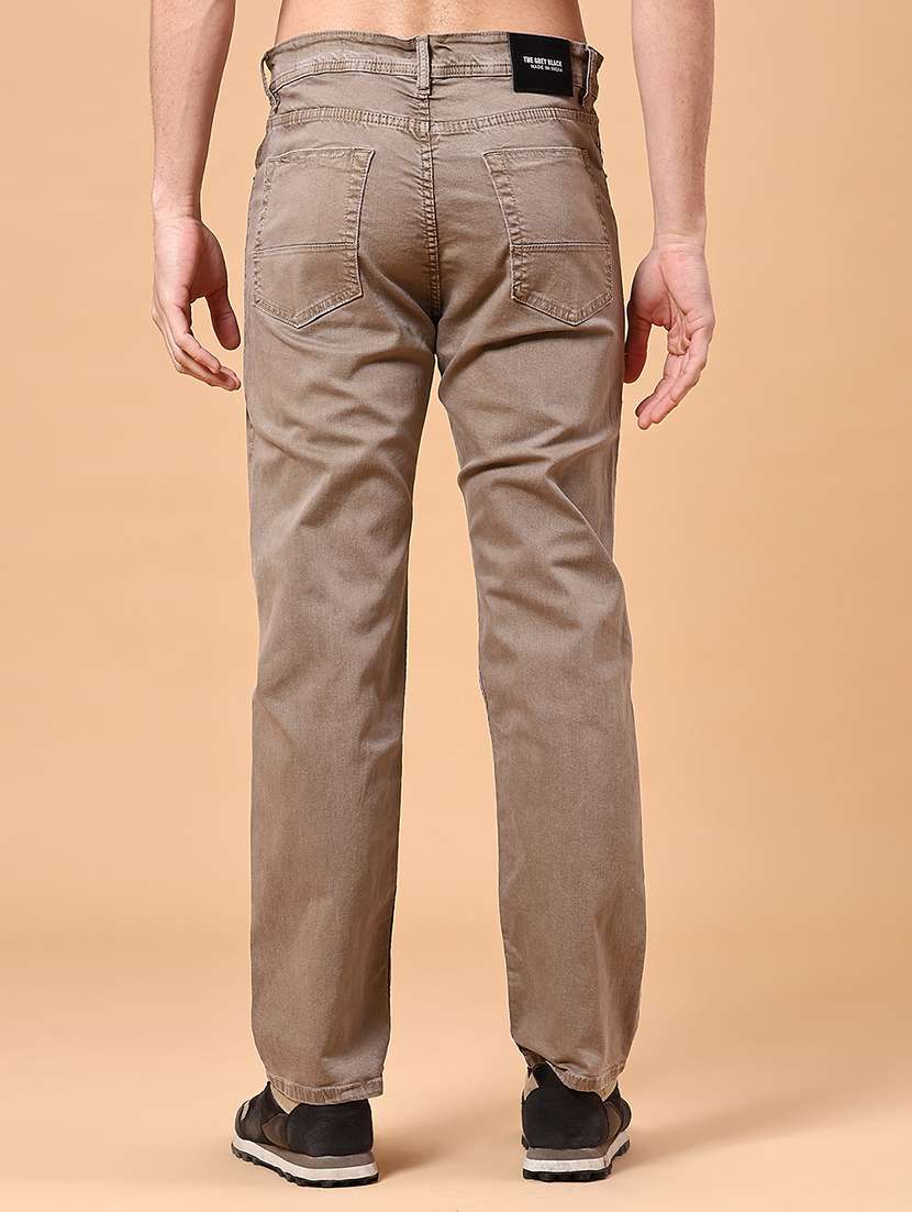 men plain mid rise full length jeans - 22302761 -  Standard Image - 3