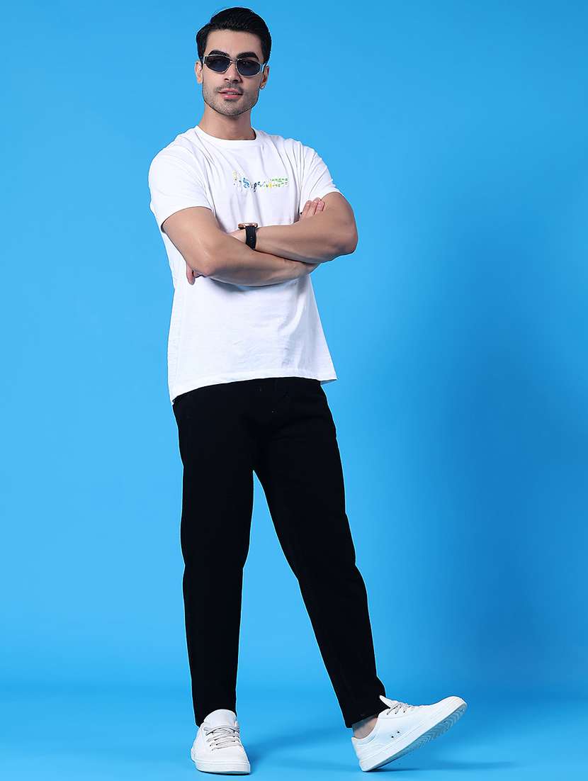 men plain mid rise full length straight jeans - 22302768 -  Standard Image - 5