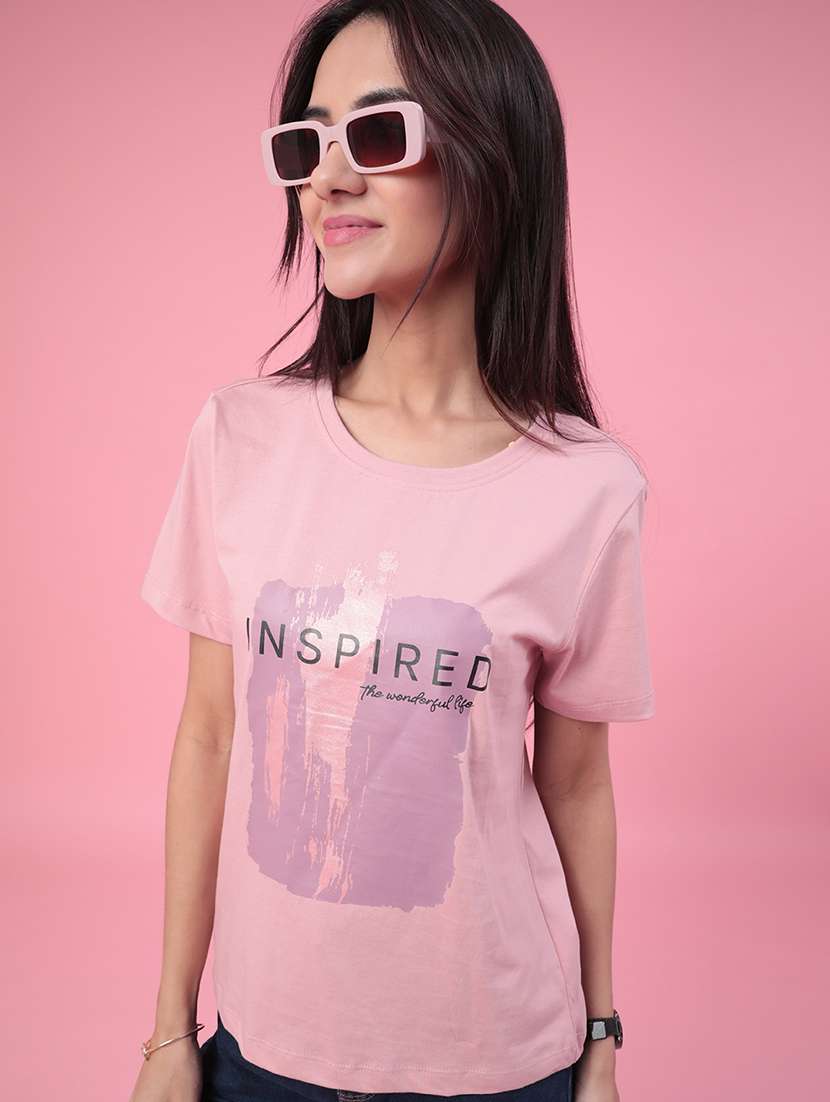 women printed short sleeve t-shirt