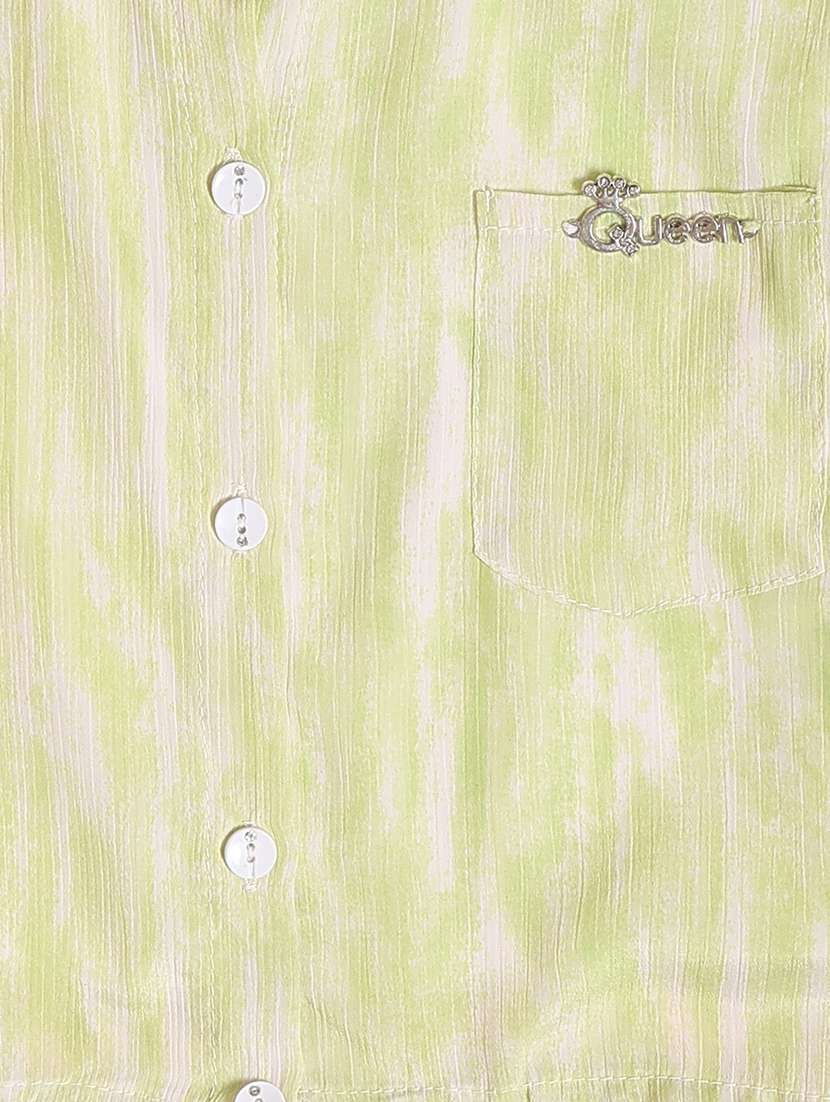 green cotton shirts top - 22302830 -  Standard Image - 5