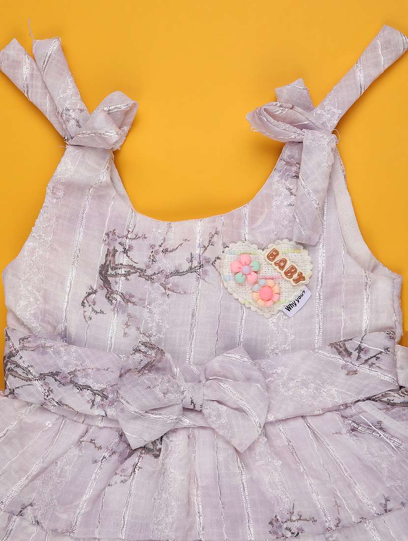 girls printed sleeveless frock - 22302913 -  Standard Image - 3