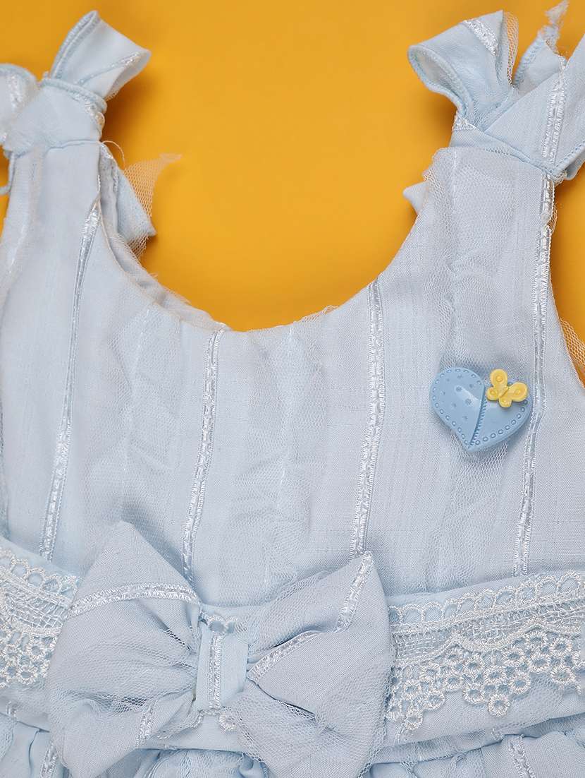 girls self designed sleeveless frock - 22302915 -  Standard Image - 3