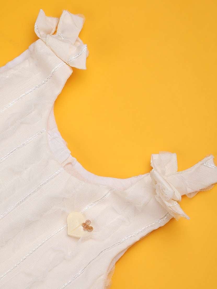 girls self designed sleeveless tiered frock - 22302917 -  Standard Image - 3