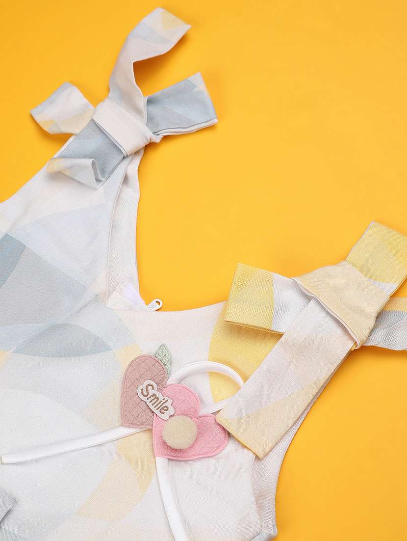 girls printed sleeveless tiered frock - 22302918 -  Standard Image - 3