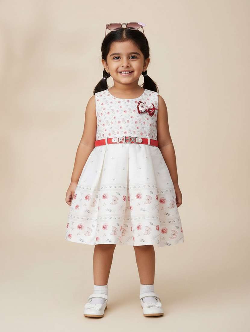girls floral printed sleeveless frock