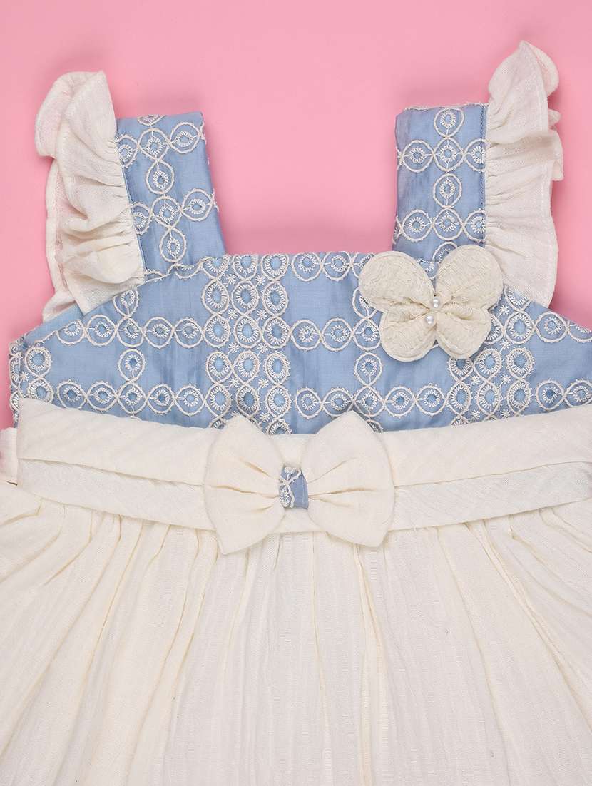 girls self designed sleeveless frock - 22302933 -  Standard Image - 3