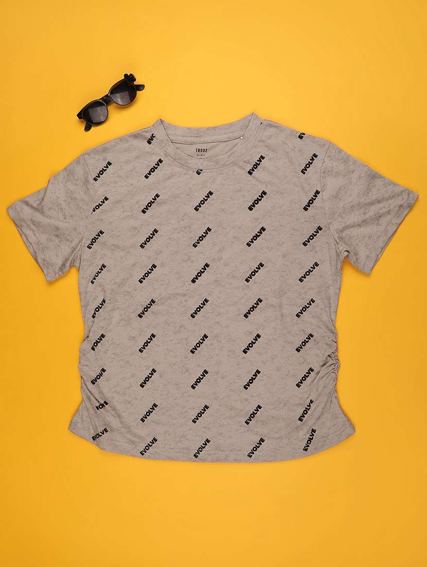 girls printed short sleeve tee