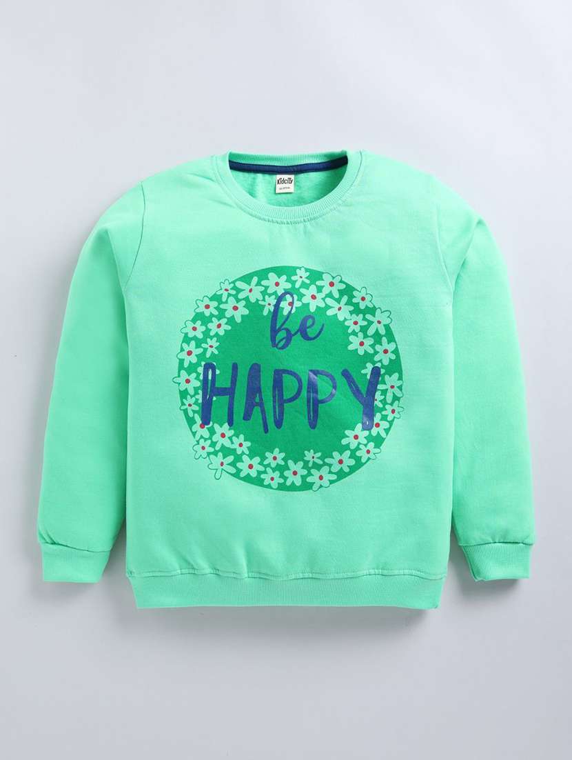 girls printed long sleeve sweatshirt