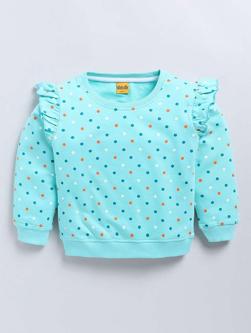 girls printed long sleeve sweatshirt