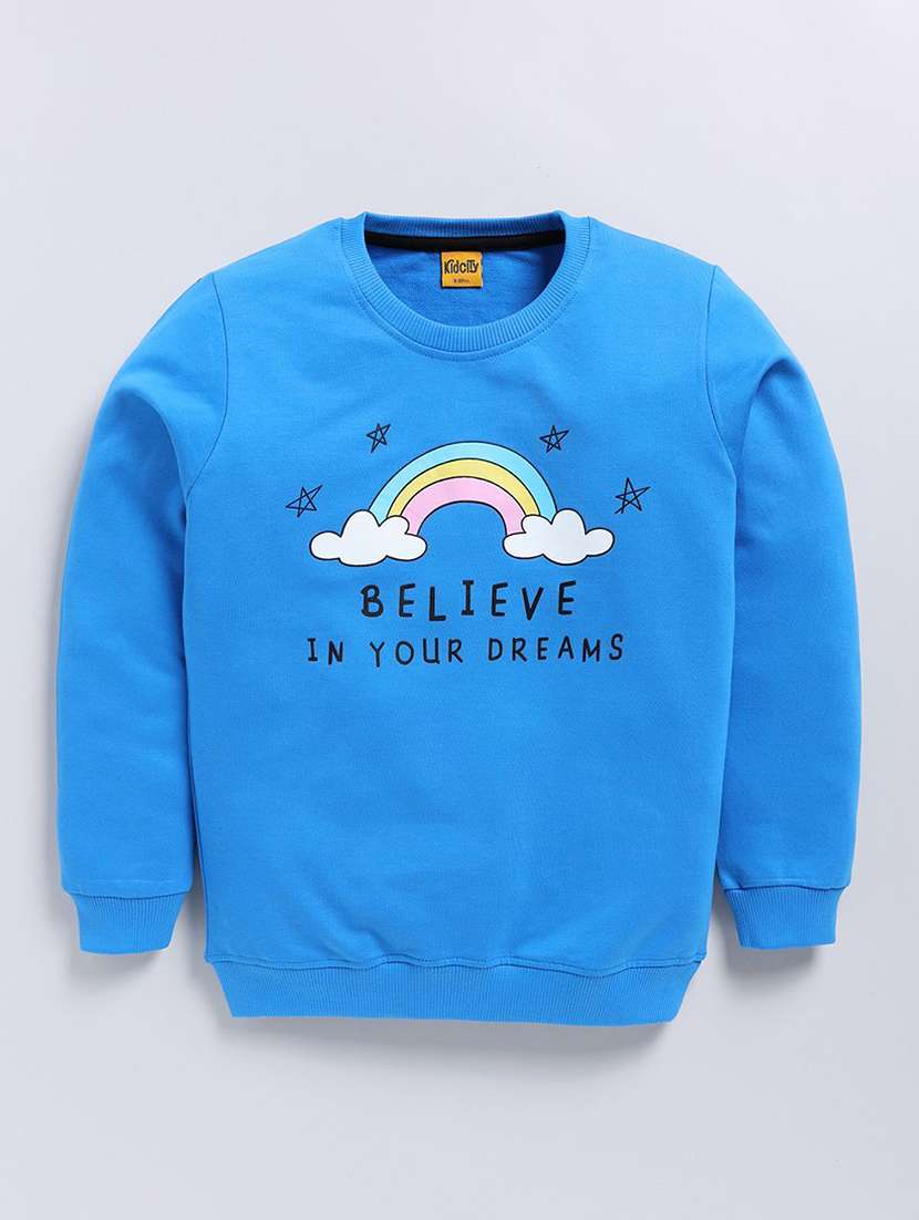 girls printed long sleeve sweatshirt