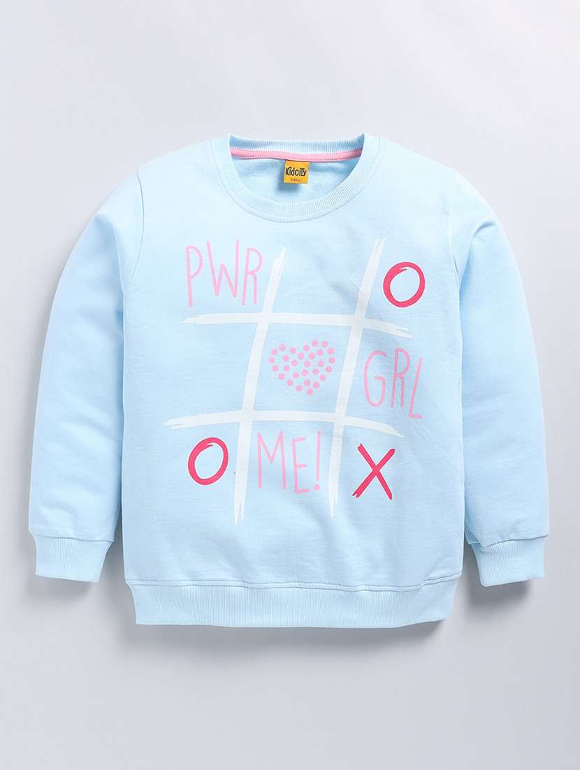 girls printed long sleeve sweatshirt
